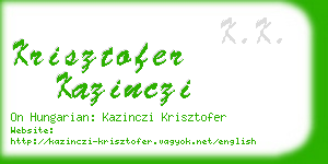 krisztofer kazinczi business card